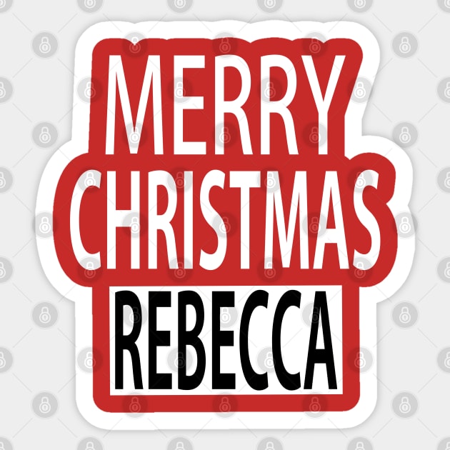 Merry Christmas Rebecca Sticker by ananalsamma